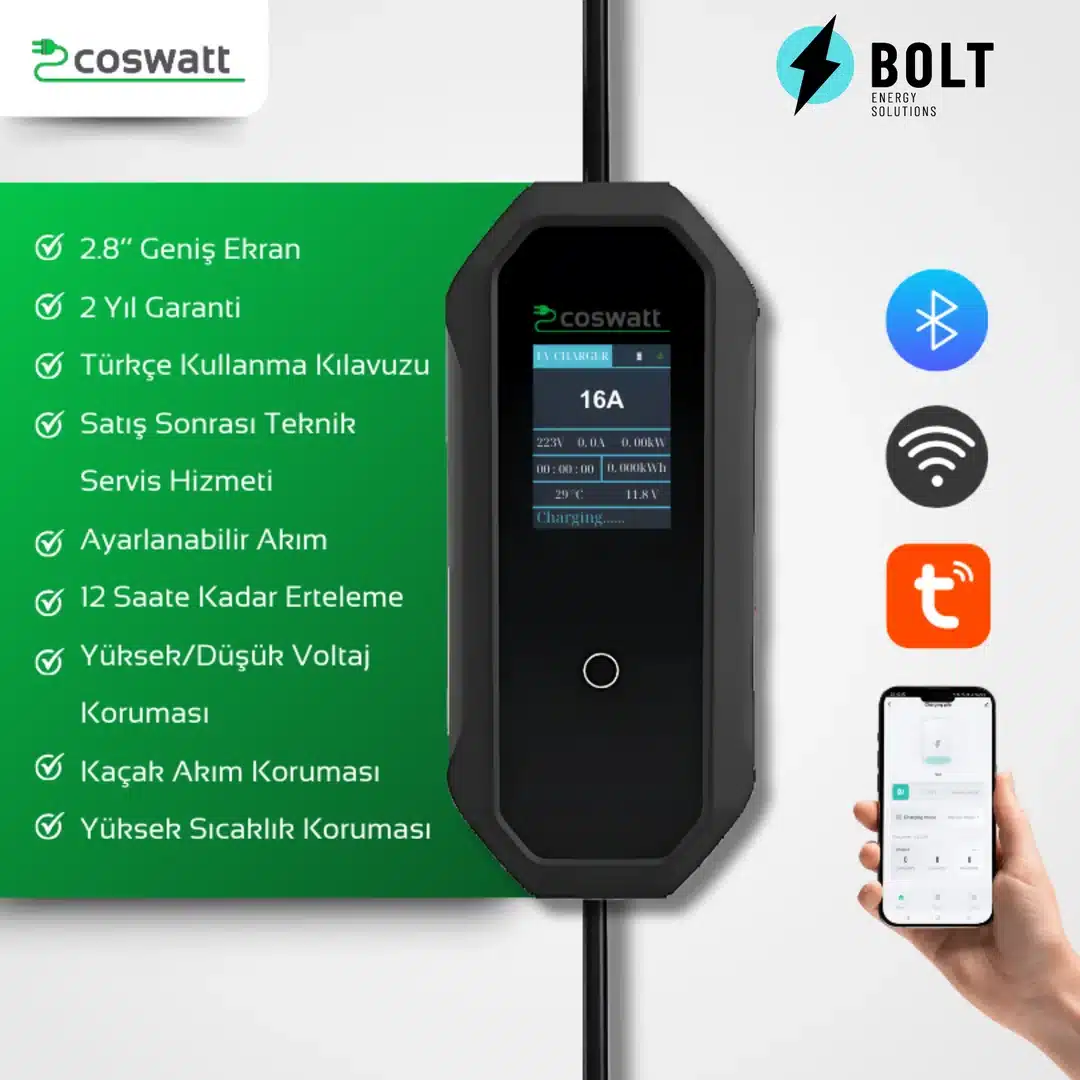 Coswatt Taşınabilir Şarj Cihazı 3.5 kW